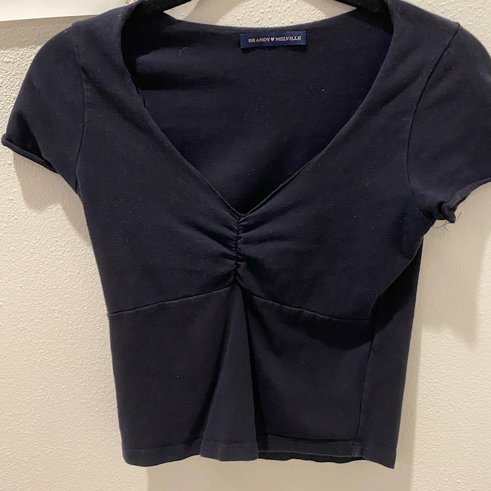 brandy melville black crop